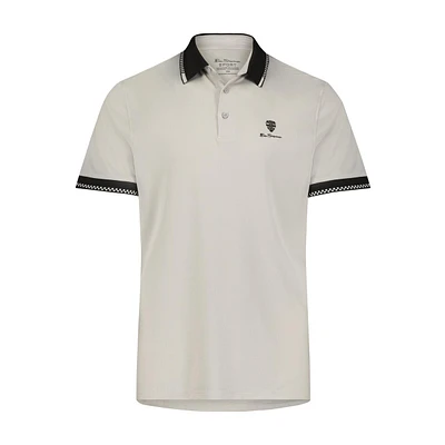 Men's Checker Rib Pique Short Sleeve Polo