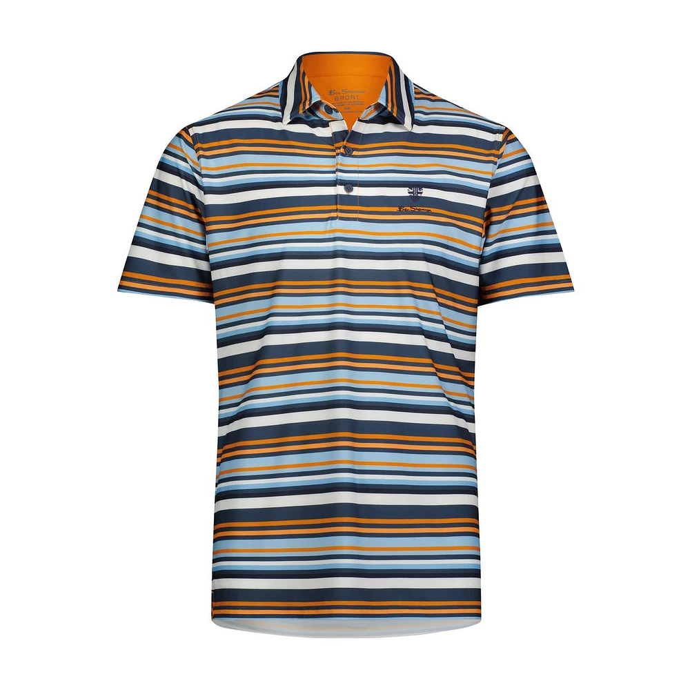 Men's Multi Stripe Short Sleeve Polo