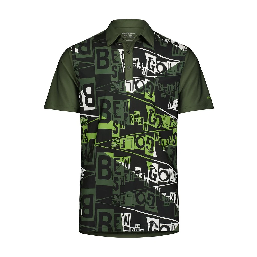 Men's Punk Flag Tech Short Sleeve Polo