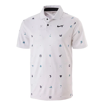 Men's Dri-Fit Tour Icon Print Short Sleeve Polo