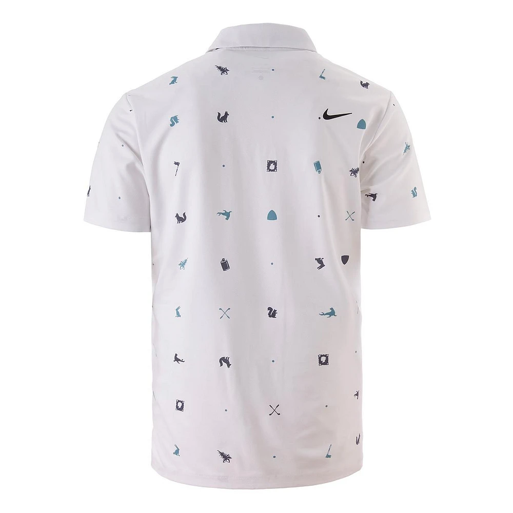 Men's Dri-Fit Tour Icon Print Short Sleeve Polo