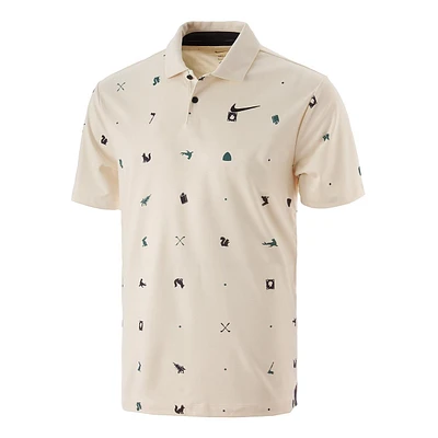 Men's Dri-Fit Tour Icon Print Short Sleeve Polo