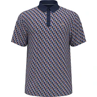 Men's Pete's Outline Heather Print Short Sleeve Polo