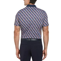 Men's Pete's Outline Heather Print Short Sleeve Polo