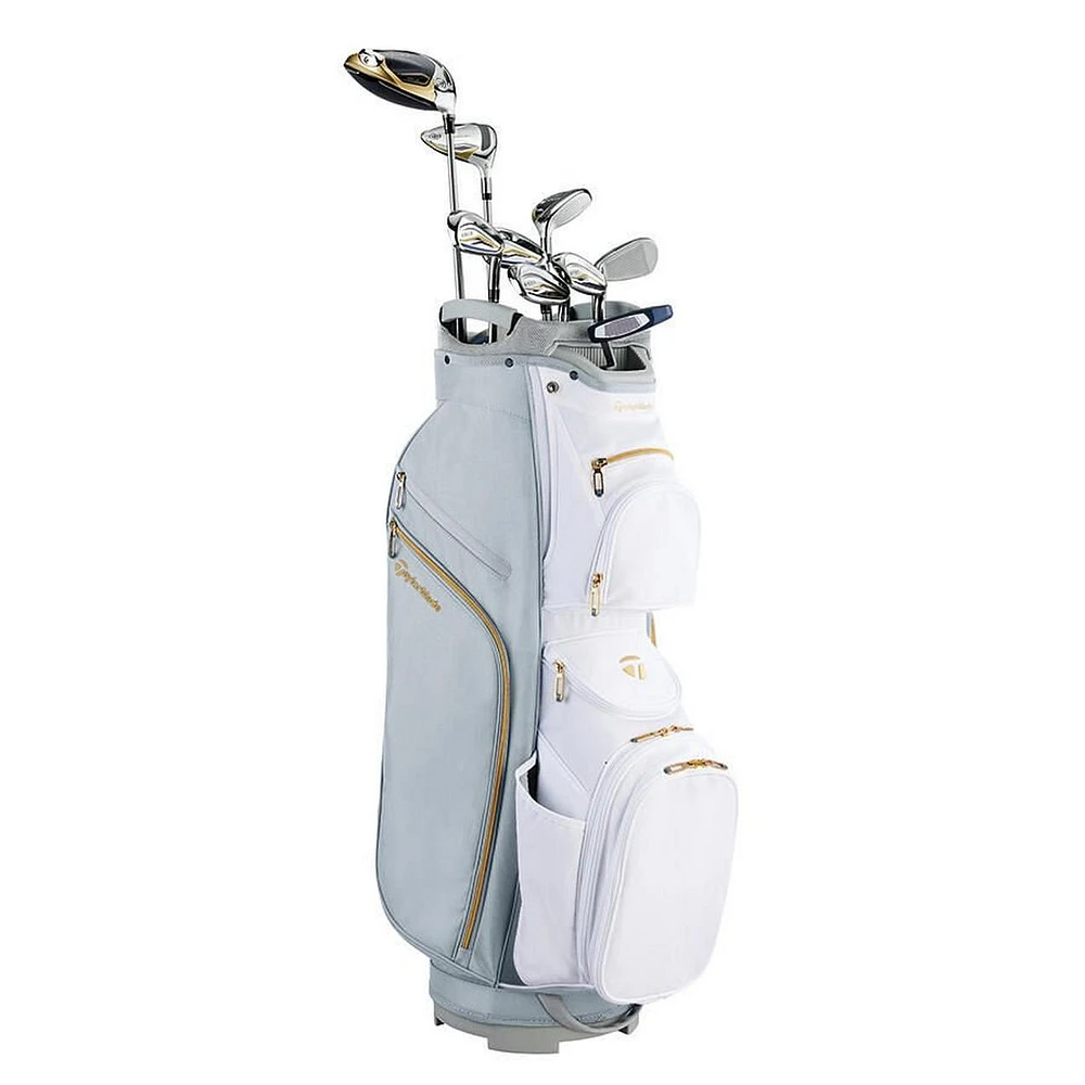 Kalea Gold 10pc Grey/White Cart Package Set