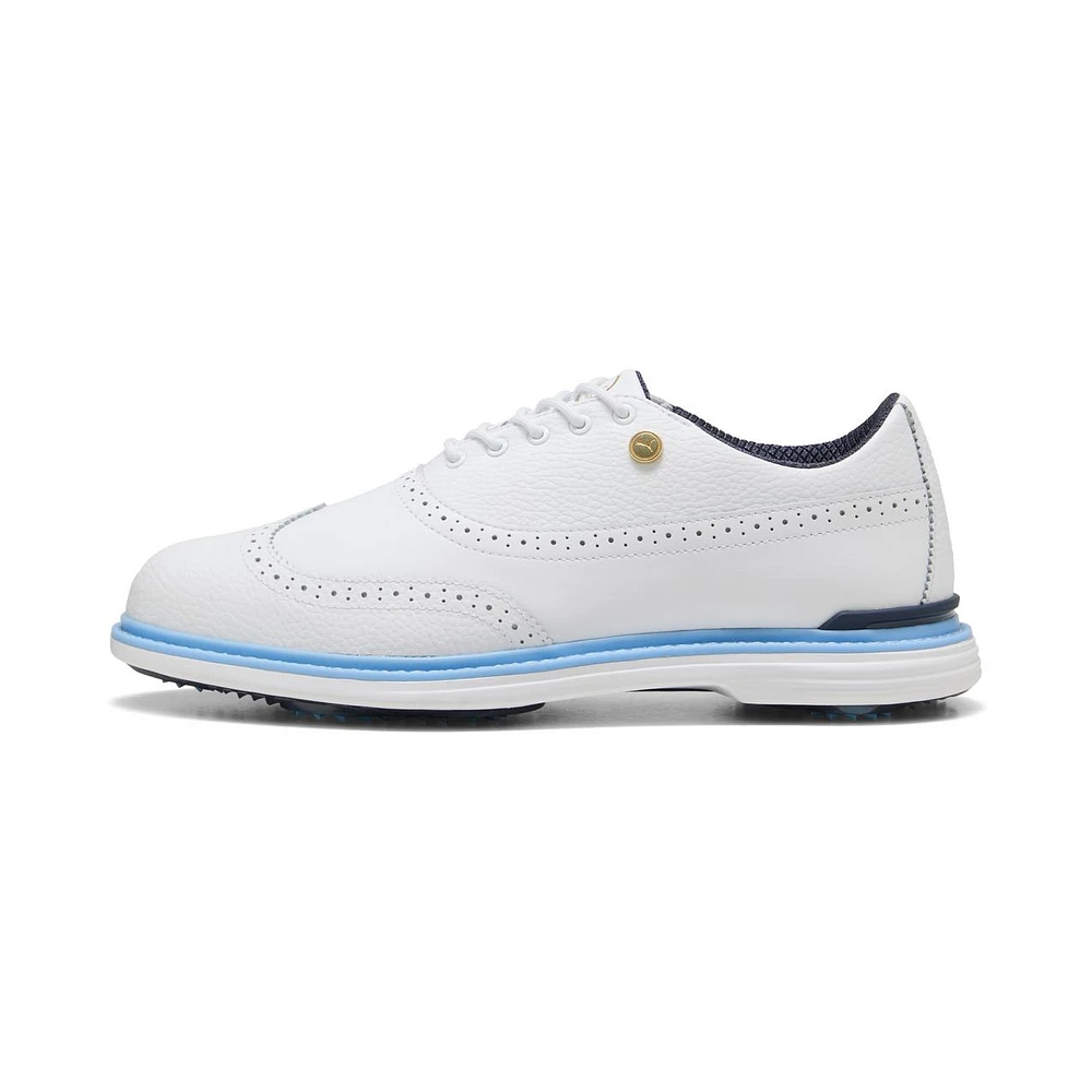 Men's Royale Wingtip Spikeless Golf Shoe - White/Blue