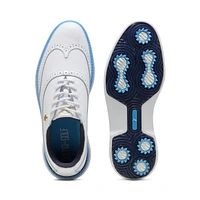 Men's Royale Wingtip Spikeless Golf Shoe - White/Blue