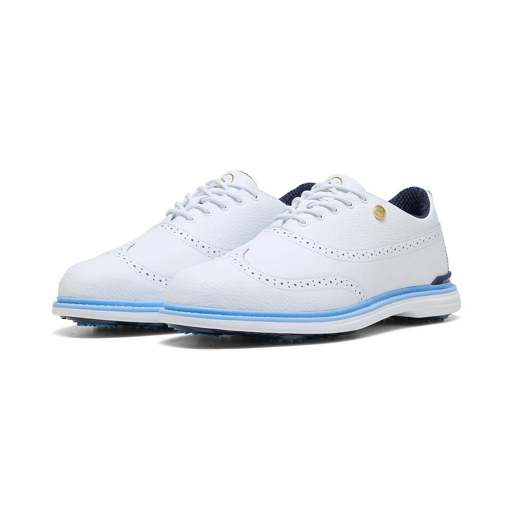 Men's Royale Wingtip Spikeless Golf Shoe - White/Blue