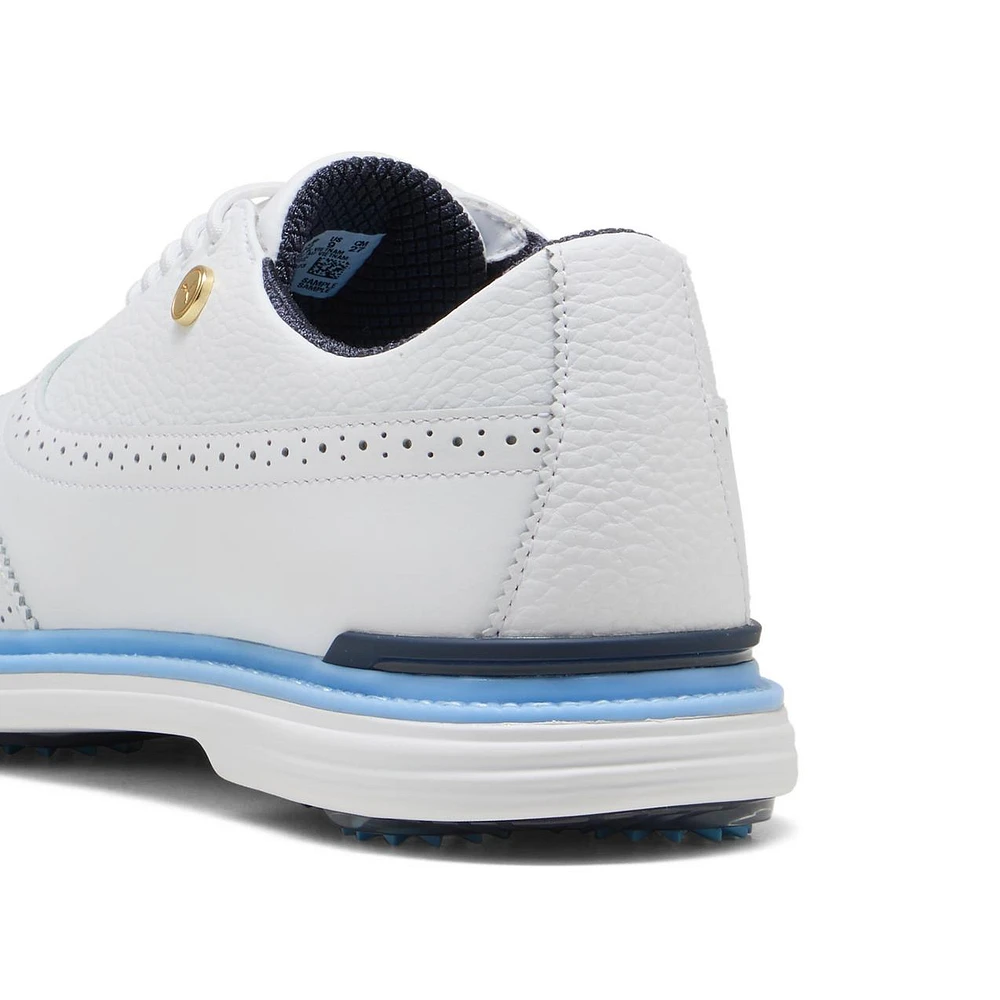 Men's Royale Wingtip Spikeless Golf Shoe - White/Blue