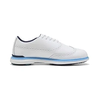 Men's Royale Wingtip Spikeless Golf Shoe - White/Blue