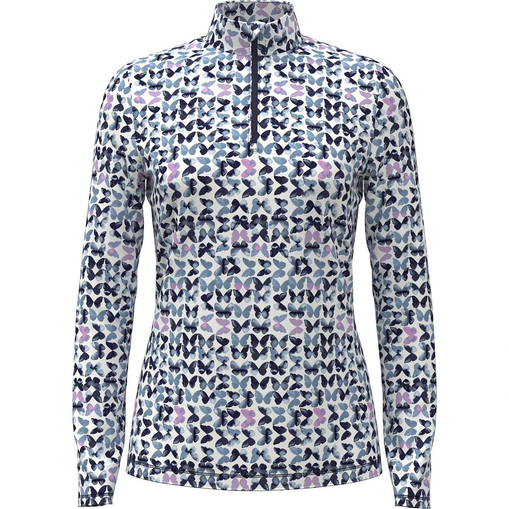 Women's Butterfly Zip Sun Protection Long Sleeve Top