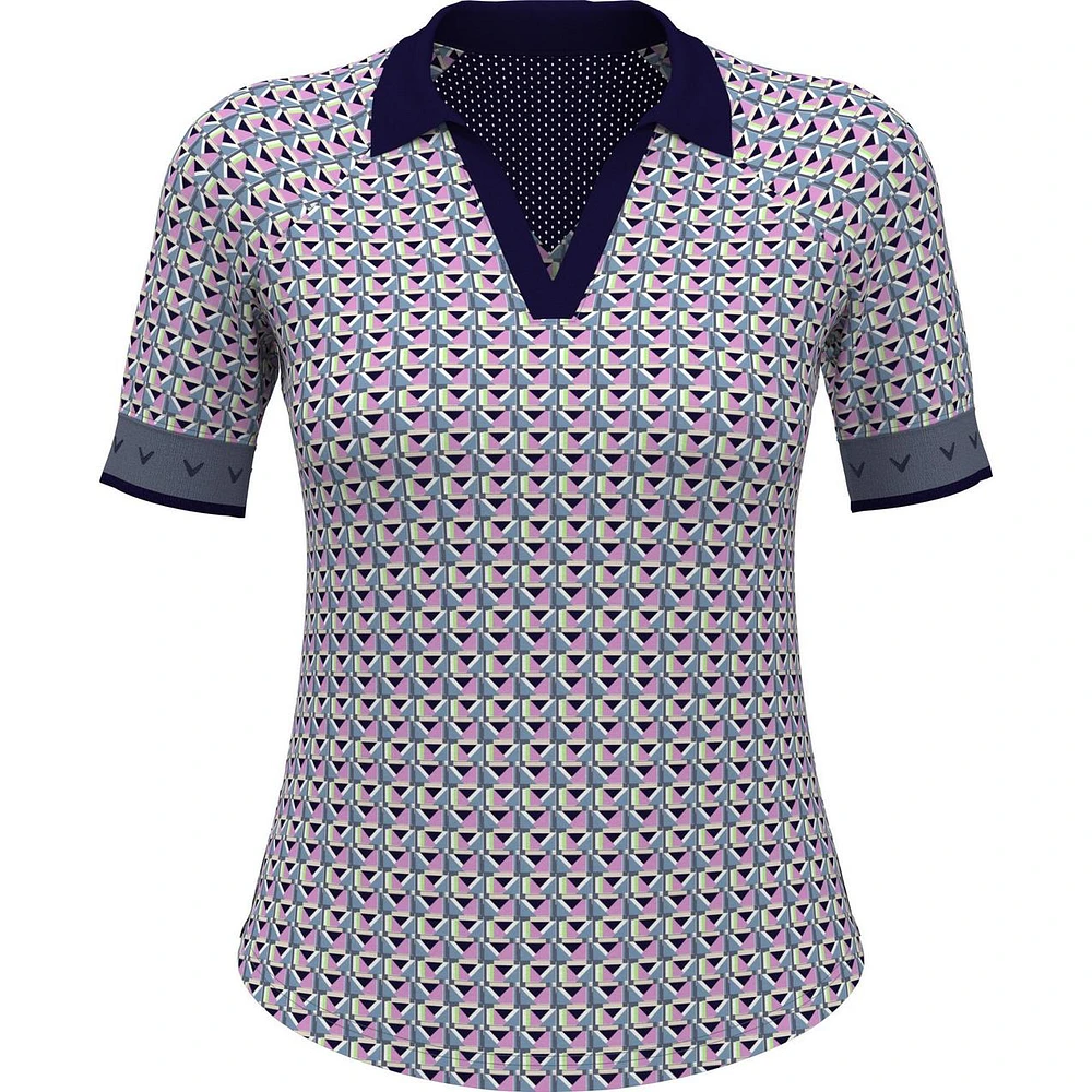 Women's Chev Geo 1/2 Sleeve Polo