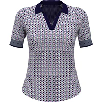 Women's Chev Geo 1/2 Sleeve Polo