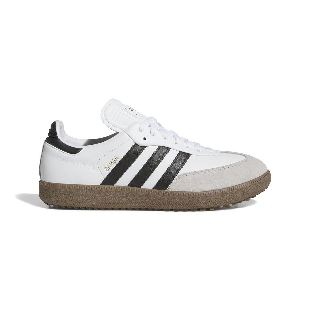 Men's Samba Golf Spiked Shoe - White/Black