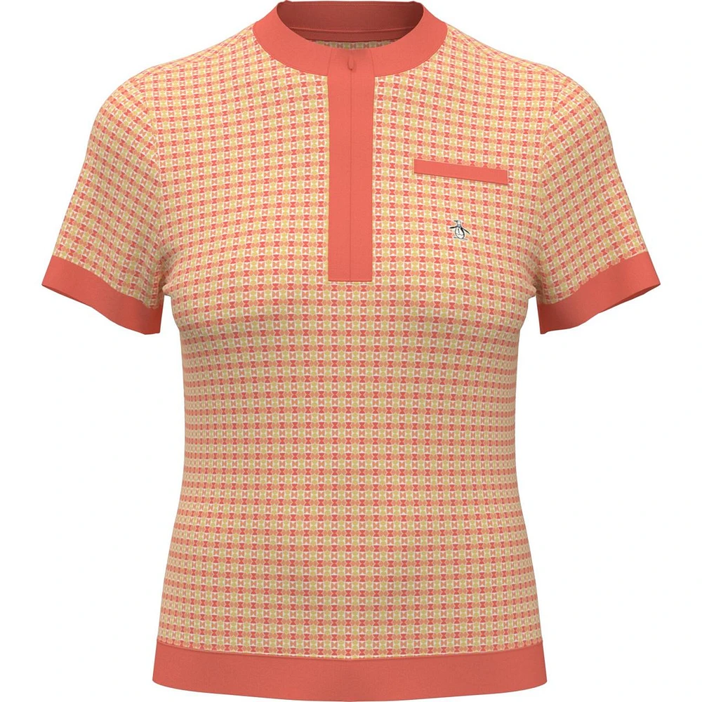 Women's Pete's Bowtie Print Short Sleeve Top