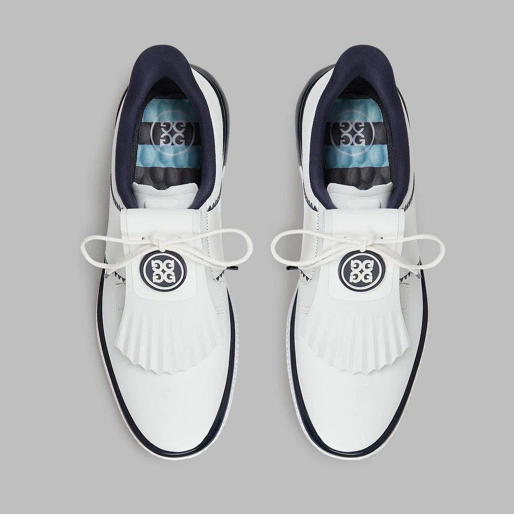 Women's Gallivan2r T.P.U. Side Stripe Kiltie Spikeless Golf Shoe - White/Navy