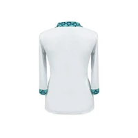 Women's Velocity Printed Trim 3/4 Sleeve Top