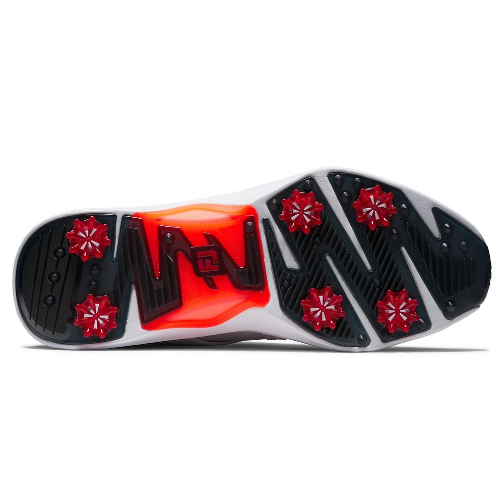 Men's Hyperflex Spiked Golf Shoe - White/Grey/Red