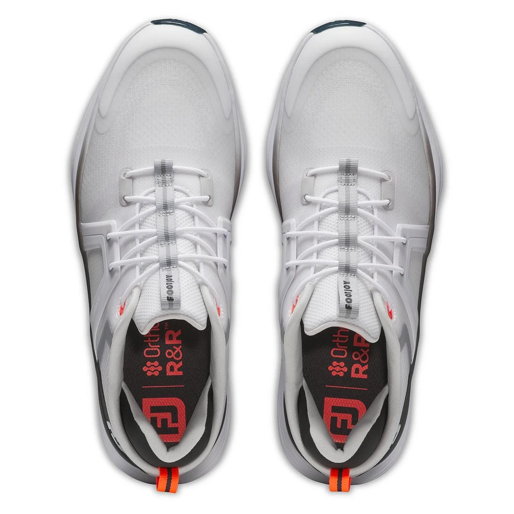 Men's Hyperflex Spiked Golf Shoe - White/Grey/Red