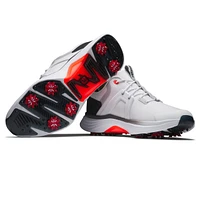 Men's Hyperflex Spiked Golf Shoe - White/Grey/Red