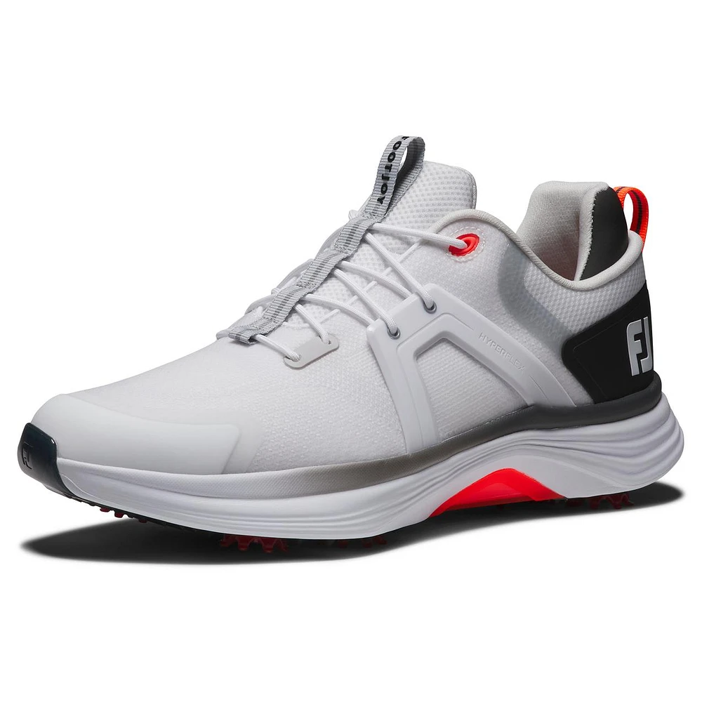 Men's Hyperflex Spiked Golf Shoe - White/Grey/Red
