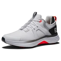 Men's Hyperflex Spiked Golf Shoe - White/Grey/Red