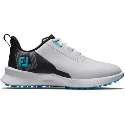 Junior Fuel Spikeless Golf Shoe - White/Black/Blue
