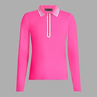 Women's Silky Tech Nylon Zip Long Sleeve Polo