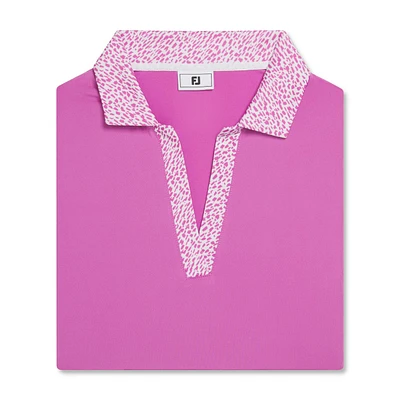 Women's Printed Cap Sleeve Polo