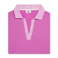 Women's Printed Cap Sleeve Polo