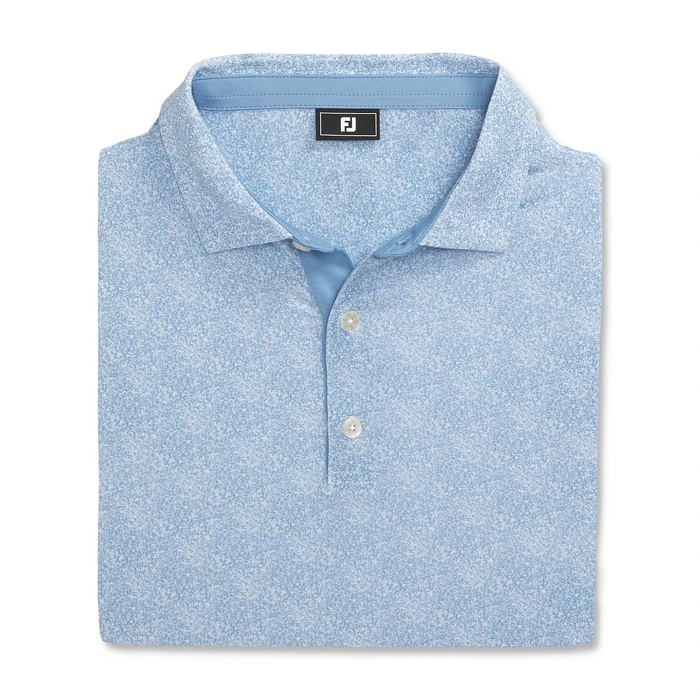 Boy's Speckle Print Short Sleeve Polo