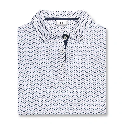 Girl's Chevron Dot Print Short Sleeve Polo