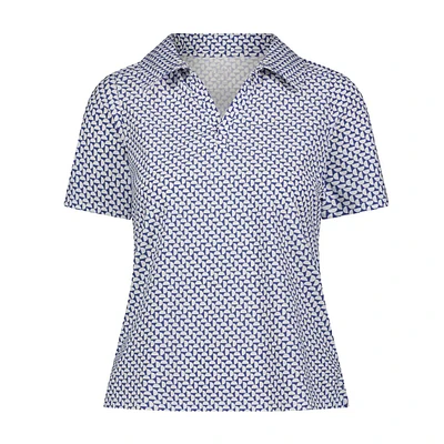 Women's Printed Slim Fit Short Sleeve Polo