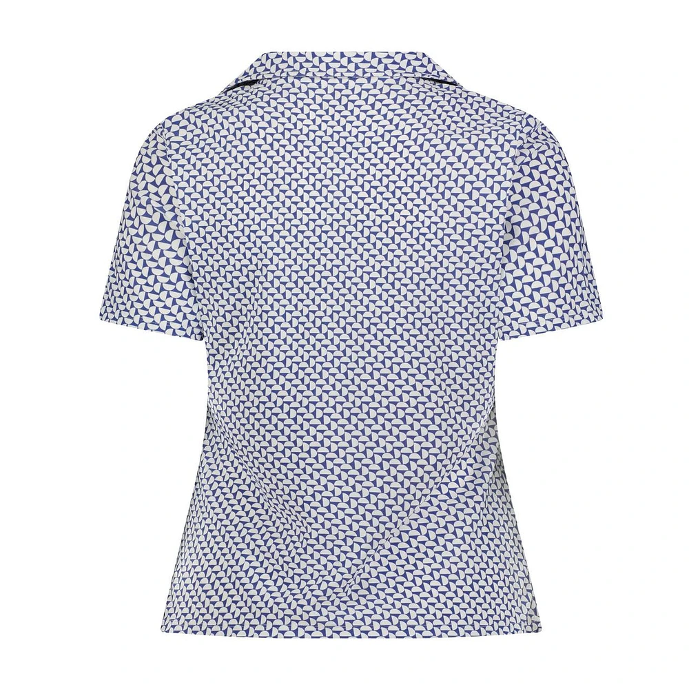 Women's Printed Slim Fit Short Sleeve Polo