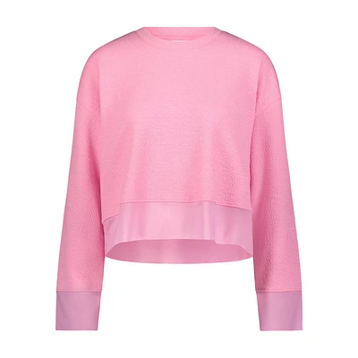 Women's Textured Powermesh Crop Pullover