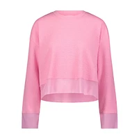 Women's Textured Powermesh Crop Pullover