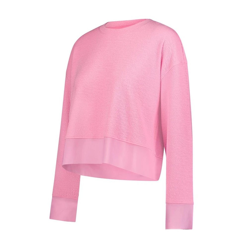 Women's Textured Powermesh Crop Pullover