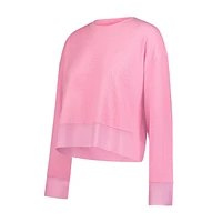 Women's Textured Powermesh Crop Pullover