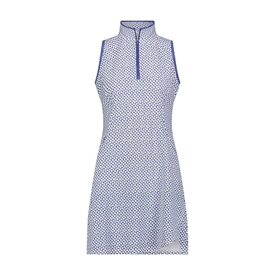 Women's Printed Zip Sleeveless Dress