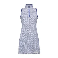 Women's Printed Zip Sleeveless Dress