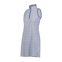 Women's Printed Zip Sleeveless Dress
