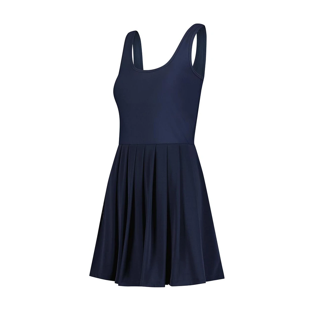 Women's Powermesh Pleated Unitard Tank Dress