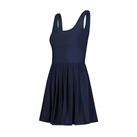 Women's Powermesh Pleated Unitard Tank Dress
