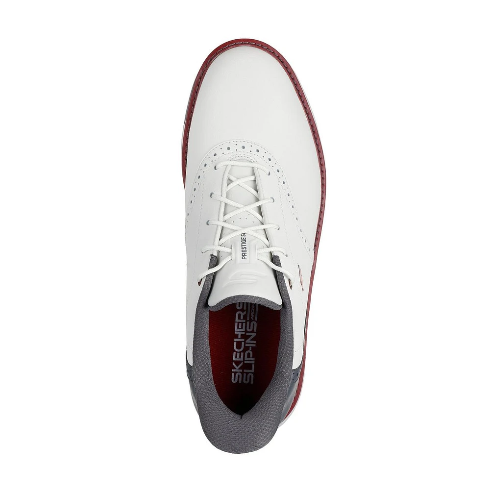 Men's Go Golf Prestige SL Spikeless Shoe - White/Grey