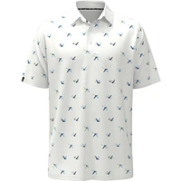 Men's All Over Birdie Print Short Sleeve Polo