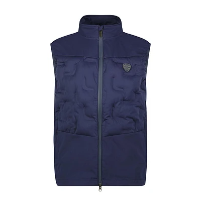 Men's Mix Media Quilted Panel Vest