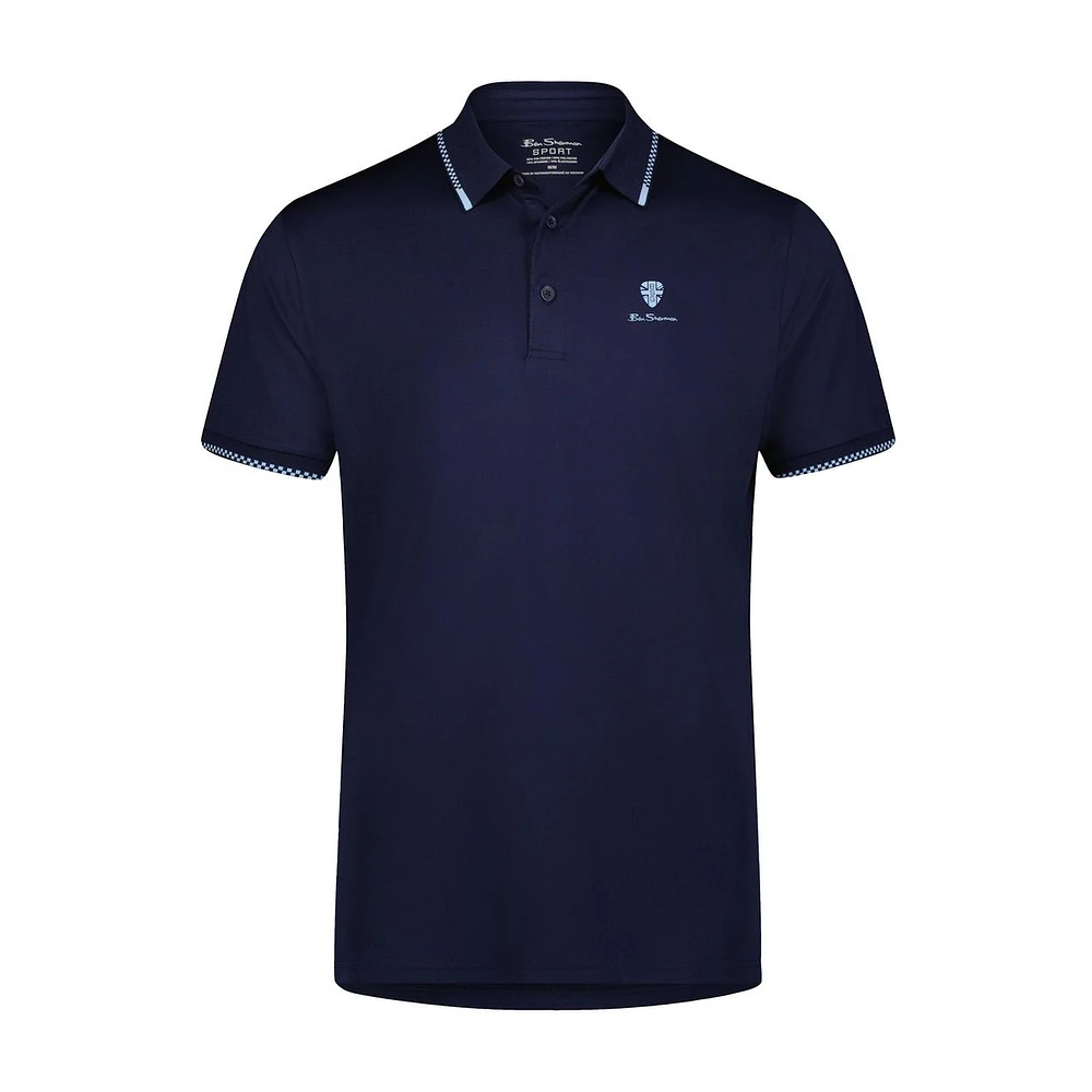 Men's Checker Rib Tech Pique Short Sleeve Shirt