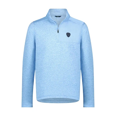 Men's Quilted Double-Knit Mix Media Pullover