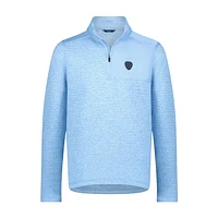 Men's Quilted Double-Knit Mix Media Pullover