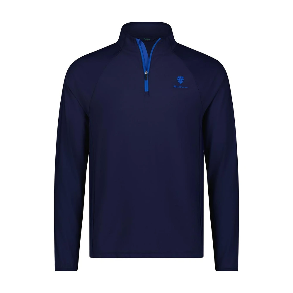 Men's Solid Pique 1/4 Zip Pullover